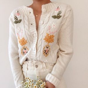 Breath Of Youth Fall Blooms Cardigan